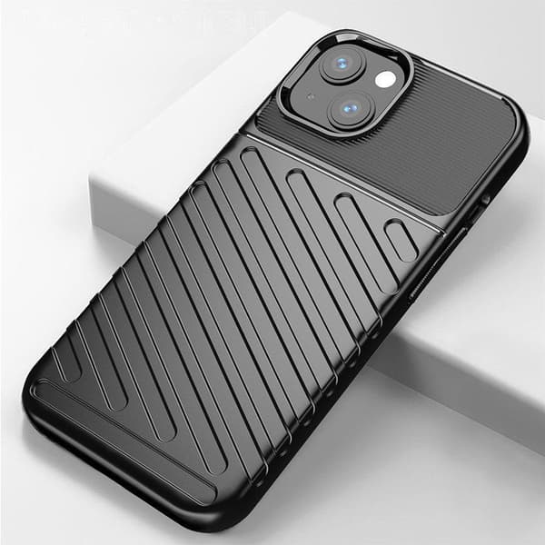 iPhone 13 - Thunder Flexible Rugged Slim Skal  - Svart Svart