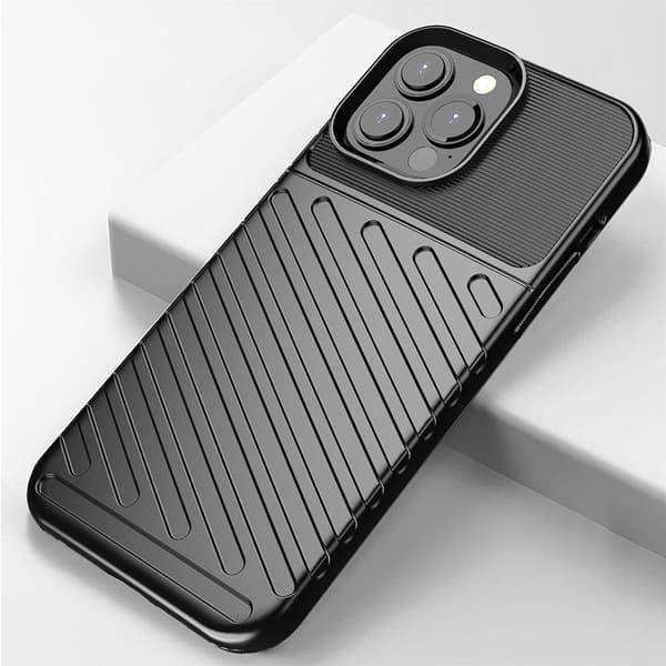 iPhone 13 PRO Max - Thunder Flexible Rugged Slim Skal  - Svart Svart