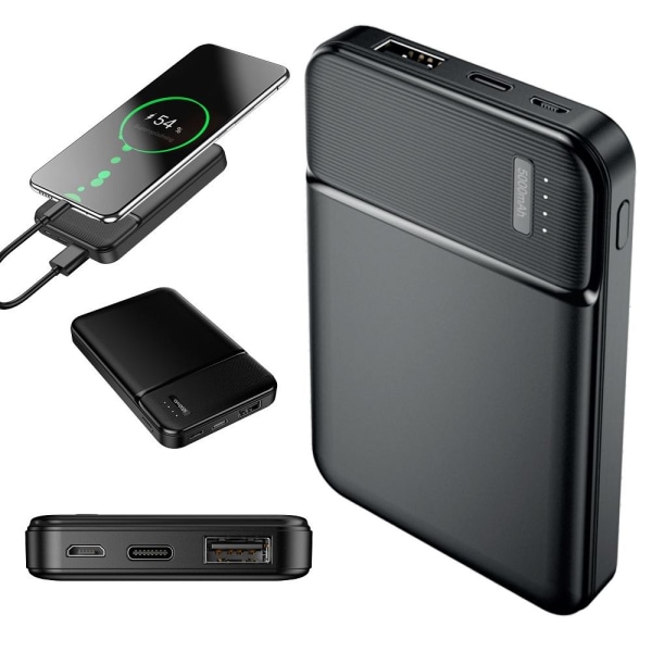 Maxlife  X2 Fast Charge 5000Mah Powerbank USB-C Svart