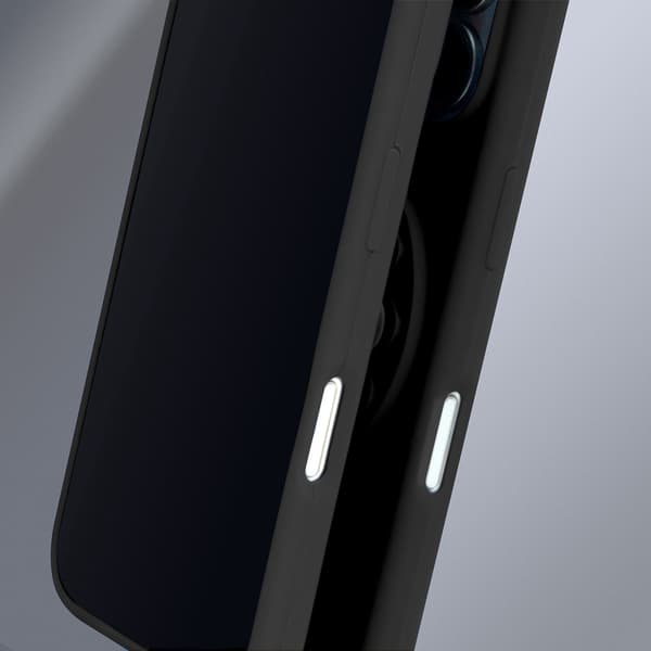 iPhone 16 - Silikonskal med Sugpropp - Svart Svart