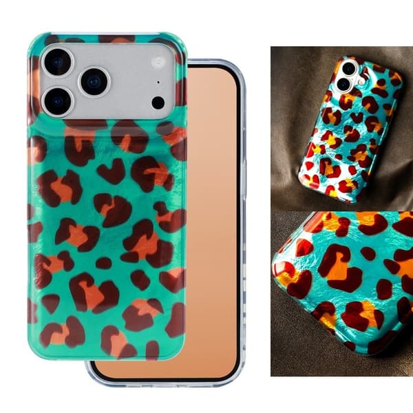 iPhone 17 Pro Max - Pearl Shine Animal pattern skal - Crazy Cheetah multifärg
