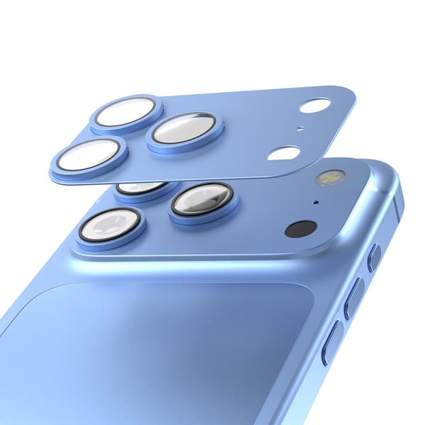 iPhone 18 Pro / 18 Pro Max – Etteri Full Kameraskydd 9H – Sky Blue multifärg