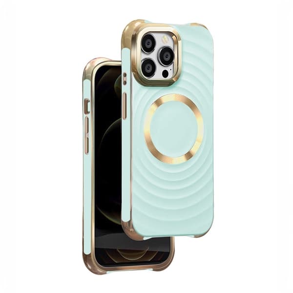 iPhone 14 PRO - Circle Glam Mag MagSafe-kompatibel Skal Mynta Mynta