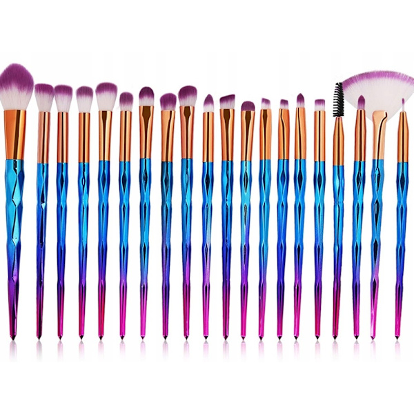 20st Professionell Sminkborstar, Makeup brushes multifärg