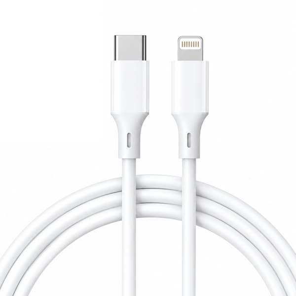 27W iPhone Snabbladdning USB-C till Lightning Kabel Dataöverföring 480Mbps Vit