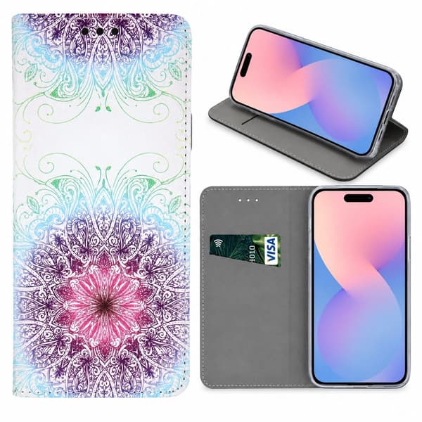 iPhone 11 Pro - Smart Trendy Mobilplånbok - Ornament Blå