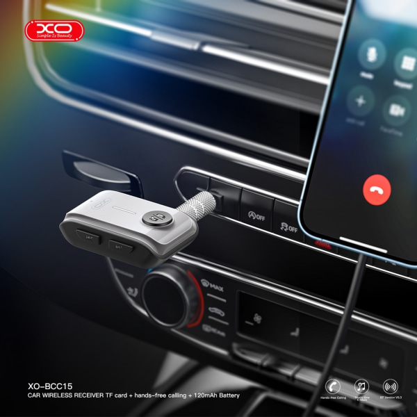 XO Trådlös mottagare ljud Bluetooth-sändare handsfree-samtal Svart
