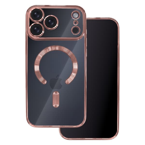 iPhone 18 Pro Max / 17 Pro Max - MagSafe-kompatibelt Chrome Skal med Kameraskydd roséguld Rosa guld