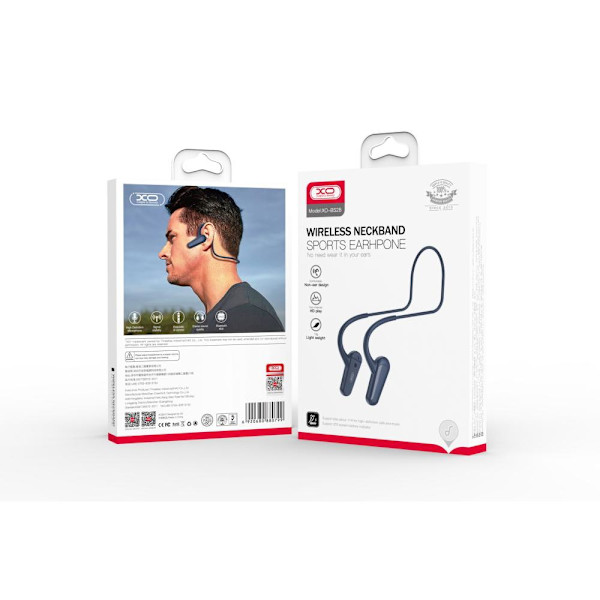 Trådlös Bone Conduction Bluetooth Sports Handsfree hörlurar BS28 Blå