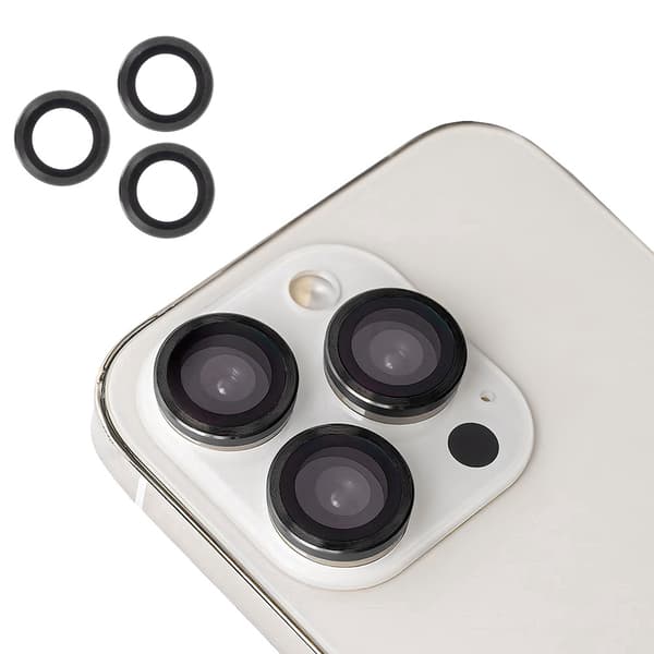 3-Pack - iPhone 16 Pro - 9H kameraskyddsglas Transparent