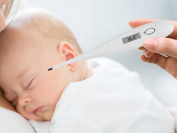 Digital LCD febertermometer för barn och hela familjen Vit