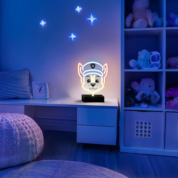 Paw Patrol Neon LED Chase – 25×25 cm med Stativ & USB-ström multifärg