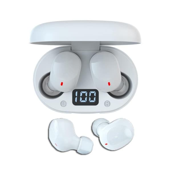 TWS Bluetooth V5.0 Trådlös Hörlurar med Laddbox DEVIA JOY White