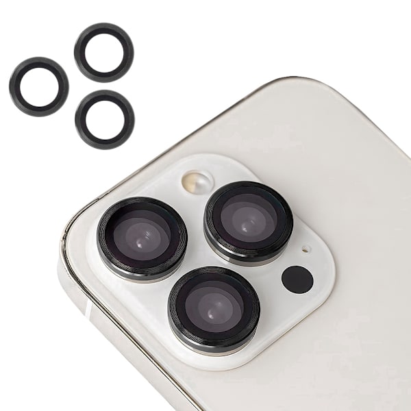 3-Pack - iPhone 16 Pro Max - 9H kameraskyddsglas Transparent