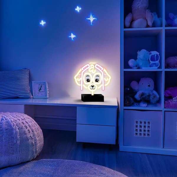 Paw Patrol Neon LED Skye – 25×25 cm med Stativ & USB-ström multifärg