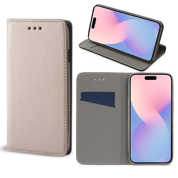 iPhone 17 Pro Max - Smart Magnet Mobilplånbok Guld Guld