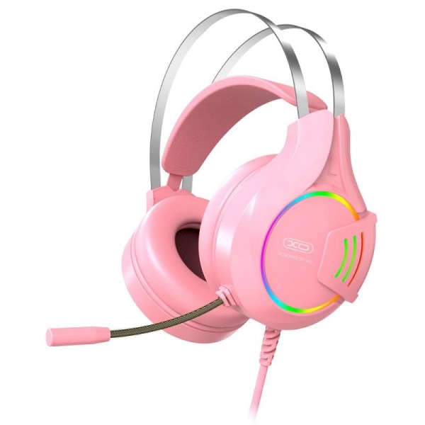 Stereoljud 50mm Spelhörlurar högkvalitativt XO Gaming Headset Pink