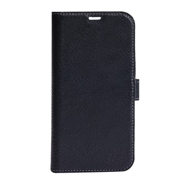 iPhone 13 Pro Max - Essentials Äkta läder 2-i-1 Löstagbart Plånboksfodral Svart Svart
