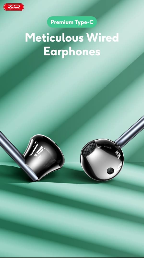 USB-C / TYP-C In-Ear Hörlurar med Mikrofon iPhone 15/16/17/18 /Samsung /Android Vit