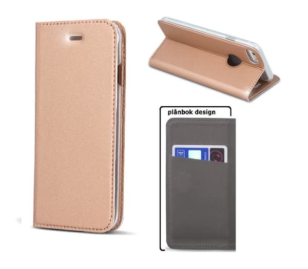 iPhone 6 / 6s - Smart Premium Case Mobilplånbok - Roseguld Rosa guld