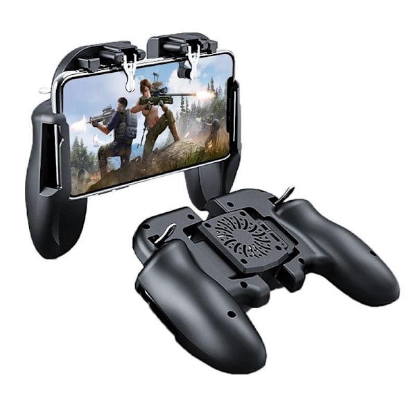 Gamepad med kylfläkt 300mAh Batteri, storlek 4"-6,7" Universell Svart