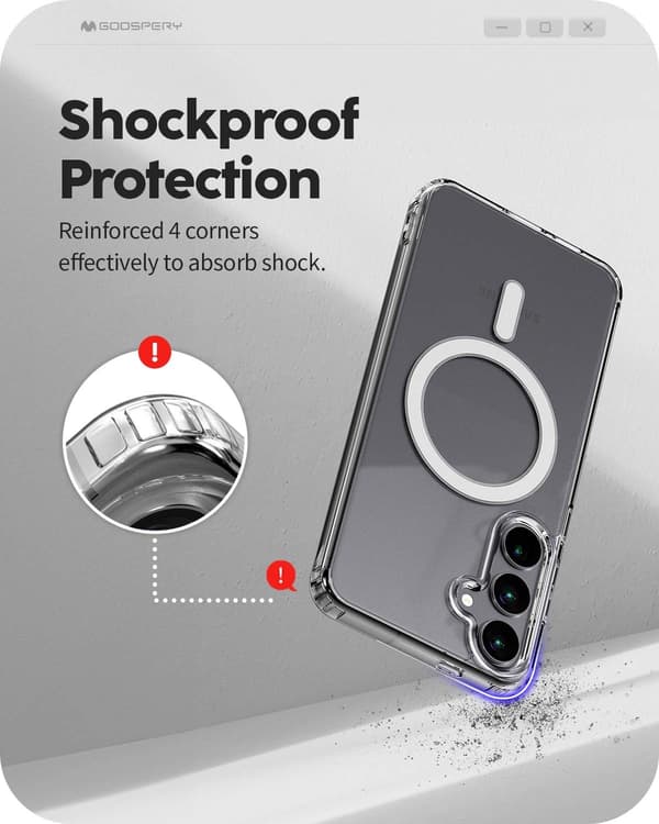 iPhone 18 Pro Max / 17 Pro Max - MagSafe-kompatibelt Mercury Jell Hard Skal Transparent