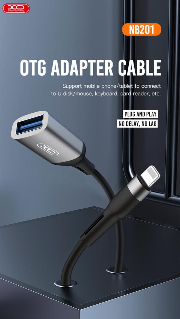 USB-C till USB OTG-adapter laddning och dataöverföring Svart
