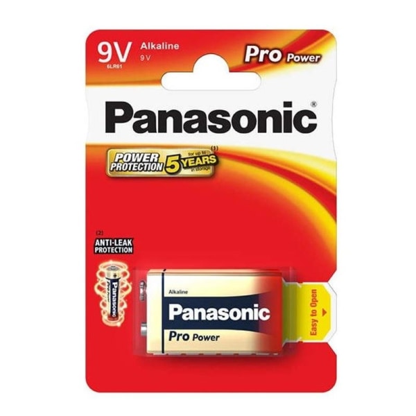 9V Panasonic 6LR61 Pro Power alkaline batteri multifärg