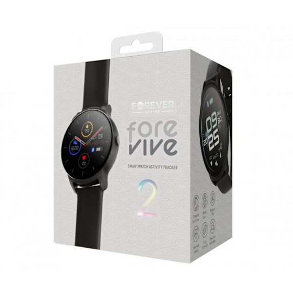 FOREVER ForeVive2 SB-330 Smartklocka Med Extra Rem - Svart Svart