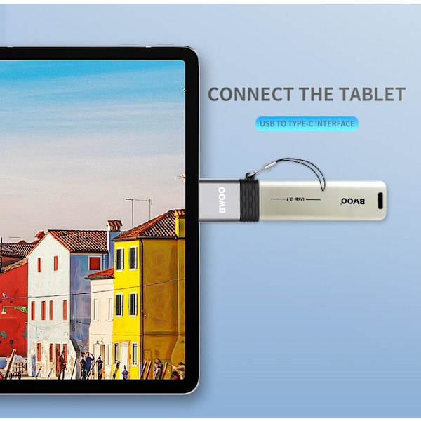 BAWOO USB-C till USB OTG-Converter Adapter Kontakt grå