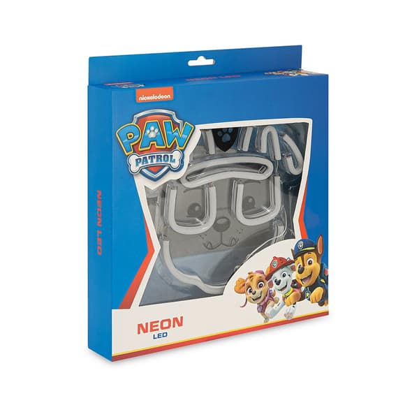 Paw Patrol Neon LED Rubble – 25×25 cm med Stativ & USB-ström multifärg