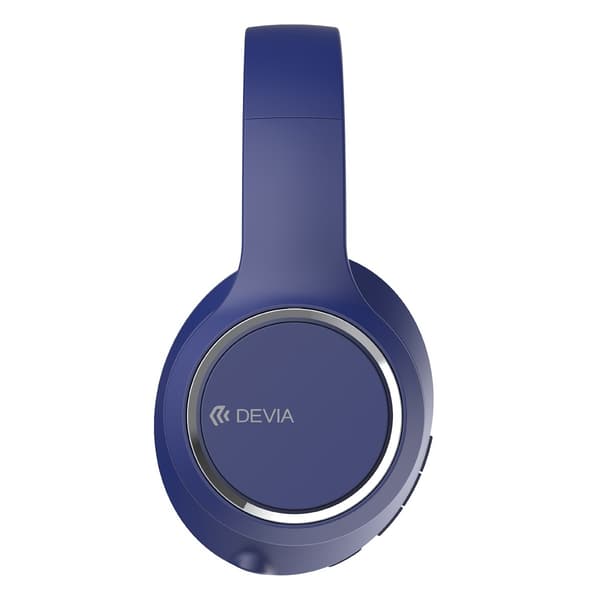 Trådlösa Bluetooth HD 40mm hörlurar Devia Kintone Vikbara On-Ear - Blå Blå