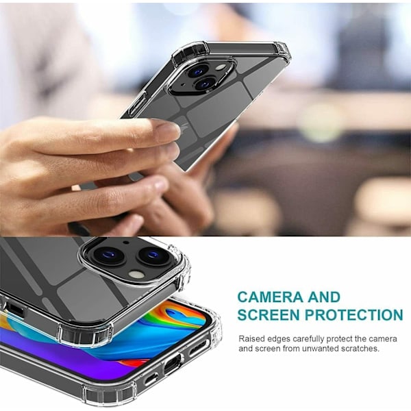 iPhone 16 Plus - Skyddande Bumper Slim Mjuk Skal Transparent