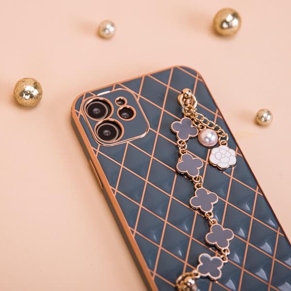 iPhone 13 Mini - Elegant Glamour Mjuk Skal Grön