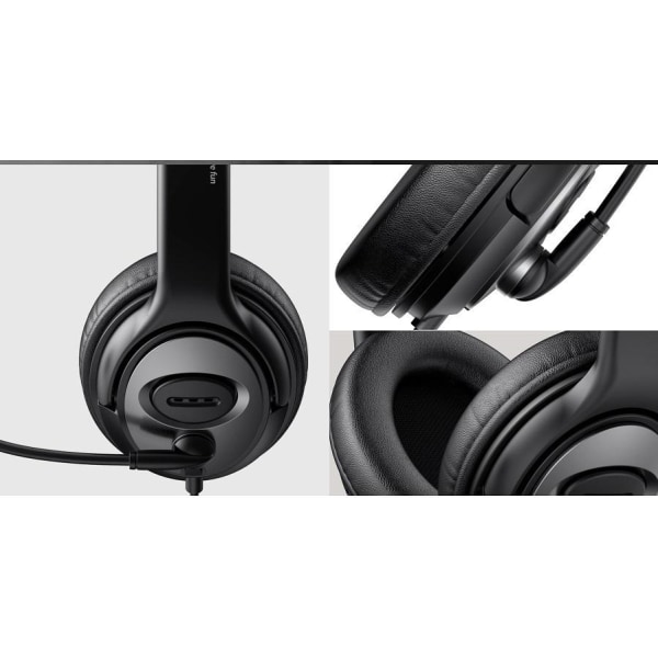 Stereoljud 40mm Wired Hörlurar med mikrofon HAVIT - Svart Black