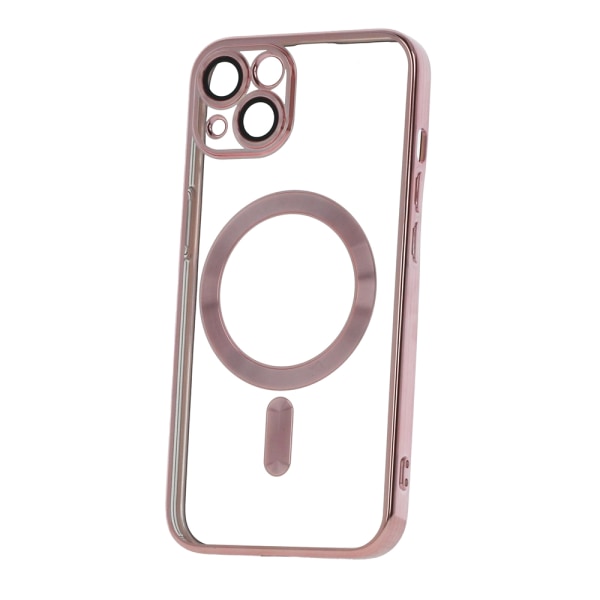 iPhone 15 Pro Max - Elegant Chrome Mjuk Skal MagSafe-kompatibel Rosa guld