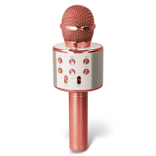 Forever Mikrofon med Bluetooth-högtalare Karaoke - Roseguld Rosa guld