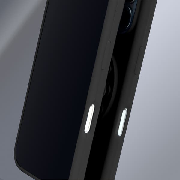 iPhone 15 Pro Max - Silikonskal med Sugpropp - Svart Svart