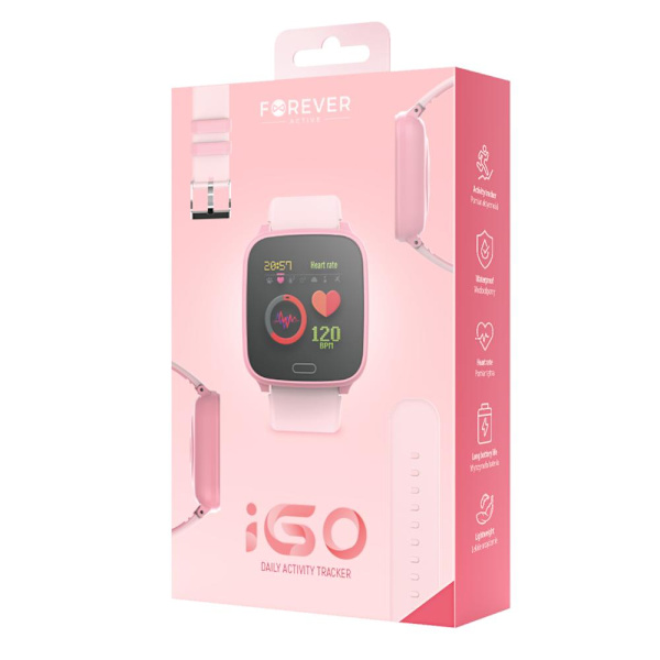 SMARTWATCH FÖR Tonåringar FOREVER IGO JW-100 VATTENTÄT Rosa