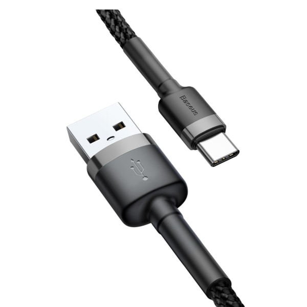 2m USB-C Snabbladdning Laddningskabel Samsung / Android Baseus Black