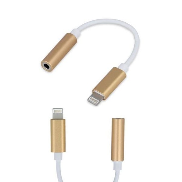 FOREVER Lightning till 3,5 mm Aux Audio Adapter, iPhone - Guld Guld