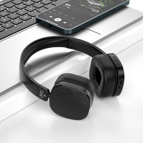Trådlösa Stereo Bluetooth V5.0 Hörlurar, 20 Timmars Musiktid XO Svart