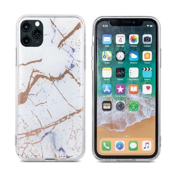 iPhone 11 Pro Max - Trendy Marmur Skal - Vit Vit