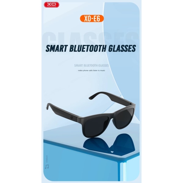 XO Bluetooth UV400 Solglasögon med hörlurar för musik och samtal Svart