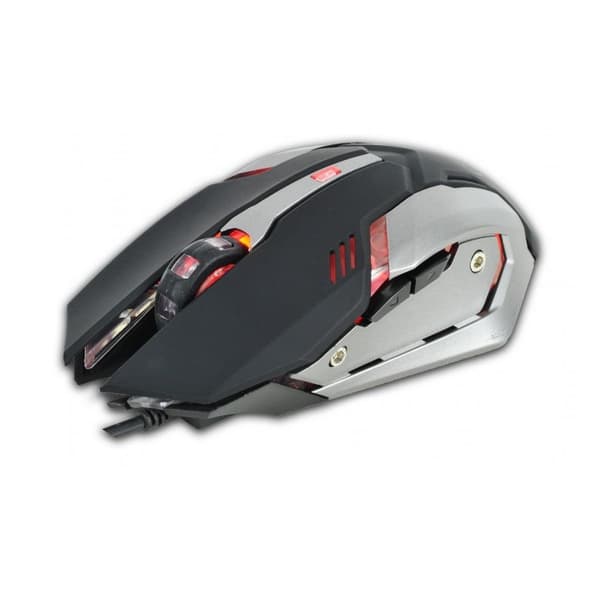 Rebeltec INTERCEPTOR Metal Speltangentbord mus Med LED-ljus grå