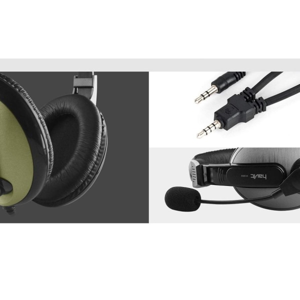 Stereoljud 40mm Hörlurar med mikrofon HAVIT - Svart Stonegrey