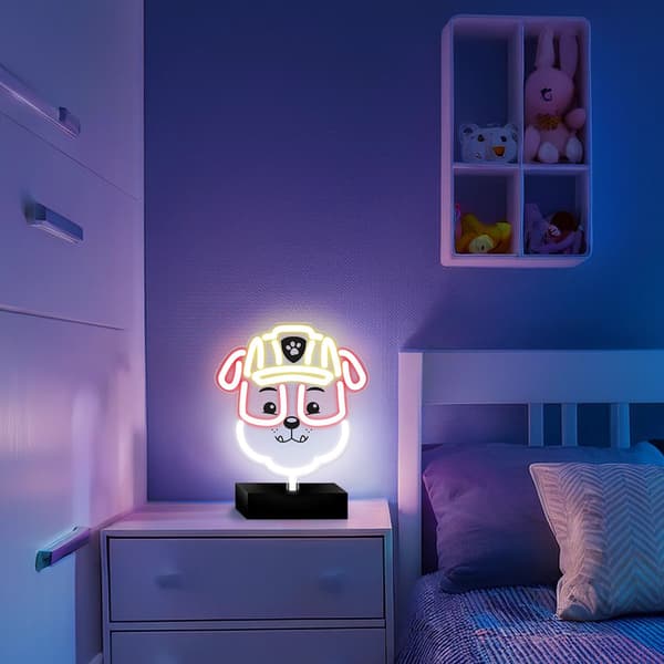 Paw Patrol Neon LED Rubble – 25×25 cm med Stativ & USB-ström multifärg