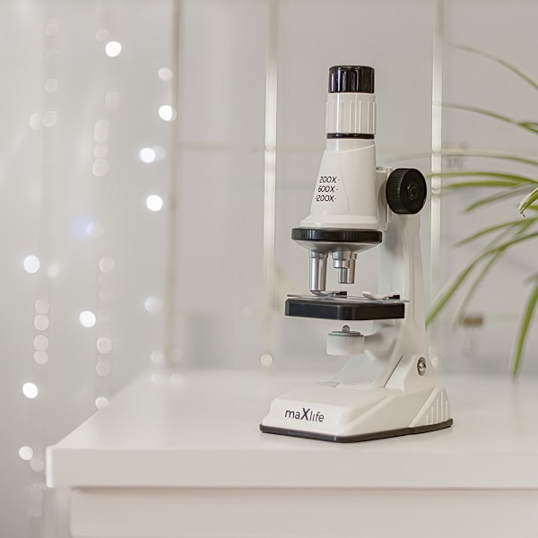 Maxlife Bärbart Science Experiment 1200X Mikroskop Vit