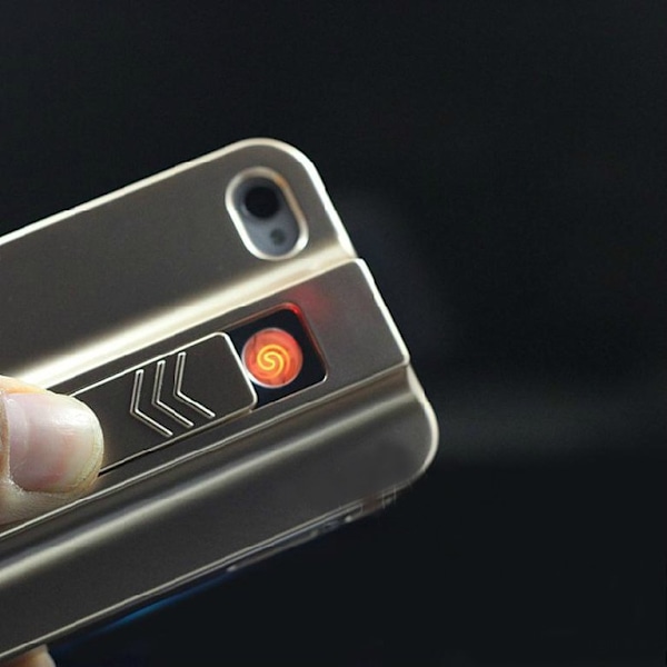 iPhone 6 / 6S - Bakstycket med Inbyggd Cigarettändare -Silver Silver