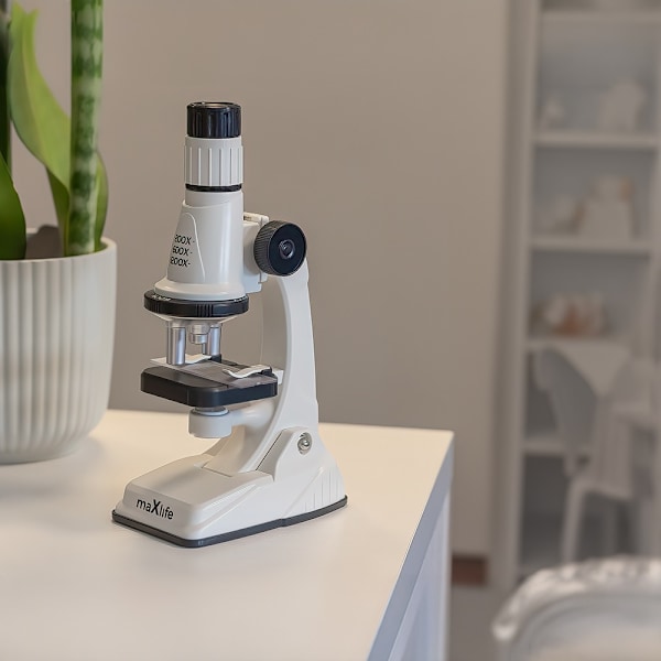 Maxlife Bärbart Science Experiment 1200X Mikroskop Vit